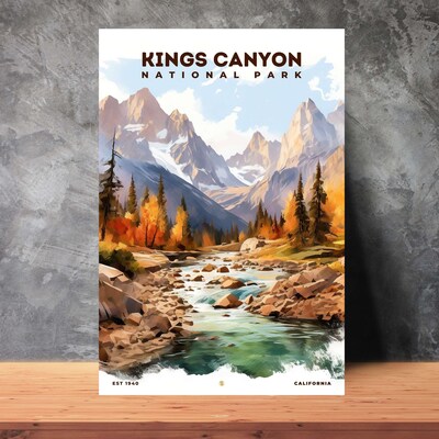 Kings Canyon National Park Poster, Travel Art, Office Poster, Home Decor | S8 - image2